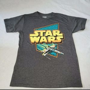 Star Wars X Wing Men's Medium Heather Gray Graphic T Shirt Short Sleeve
